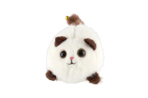 Uitrekkende pluche katje met bel 10 cm