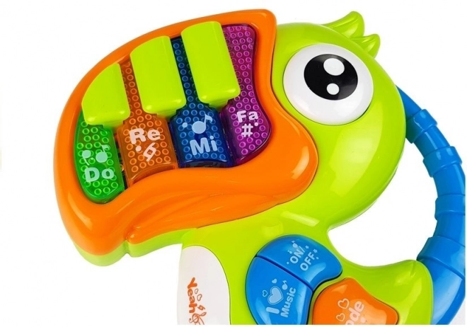 Kinderklavier Papagei grün