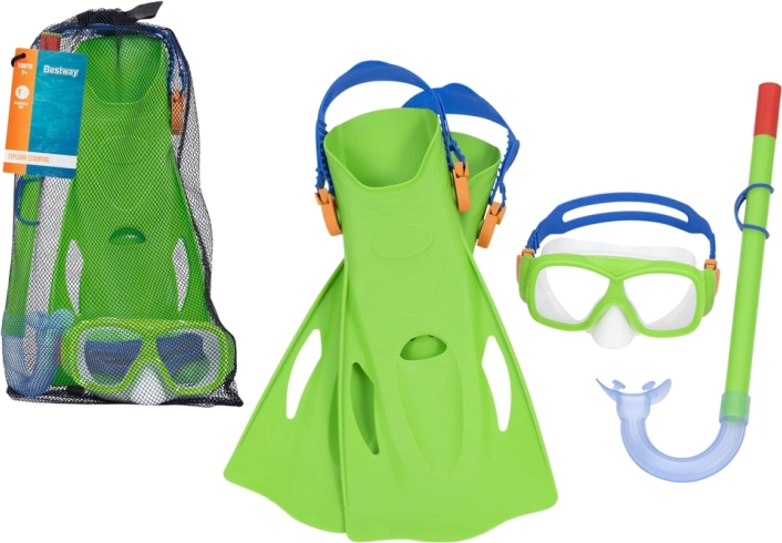 Bestway diving set mask, snorkel and fins – Green
