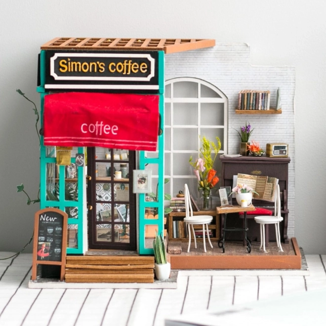 Šimonova koffiehuis - Doe-het-zelf Miniatuur koffiehuis in een poppenhuis