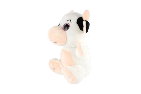 Pluche dier groot ogen 18 cm op kaart