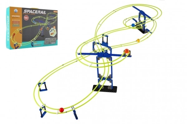 Knikkerrace spacerail plastic 220st in doos 39x28x7cm
