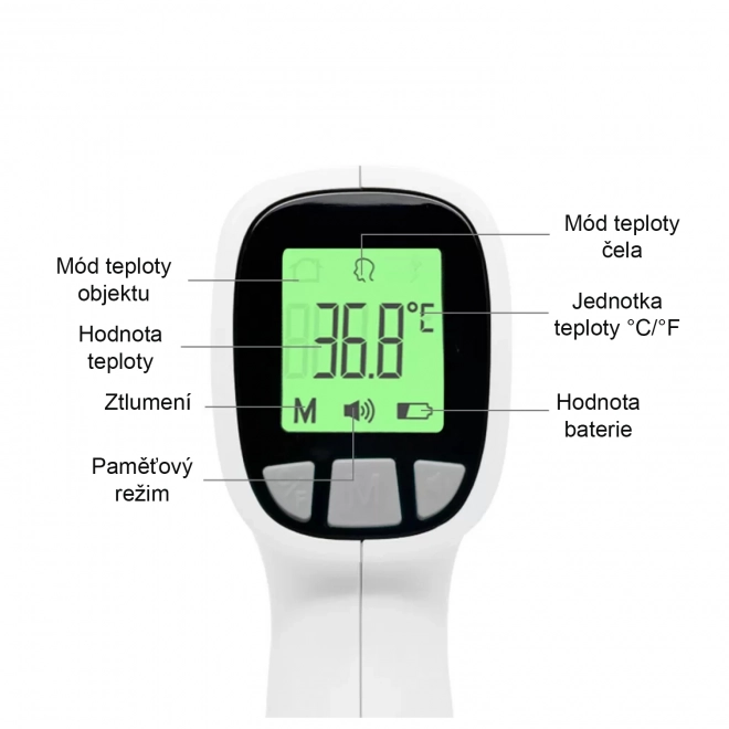 Digitale contactloze thermometer, Blauw