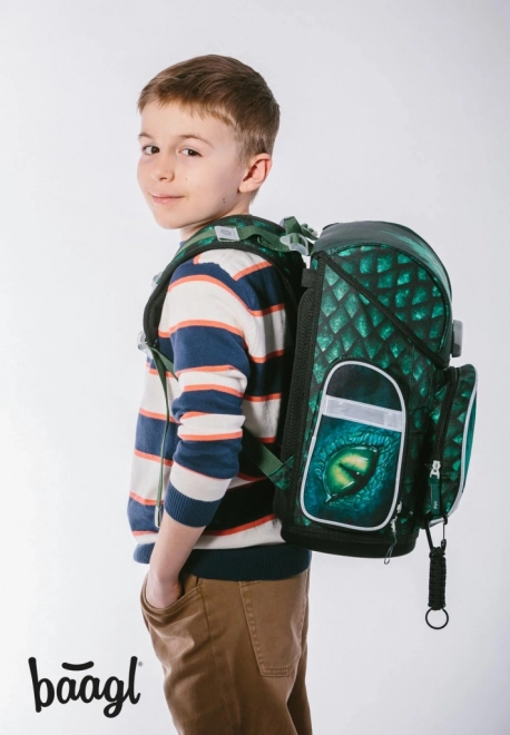 BAAGL SET 3 Ergo Draak: boekentas, etui, zak