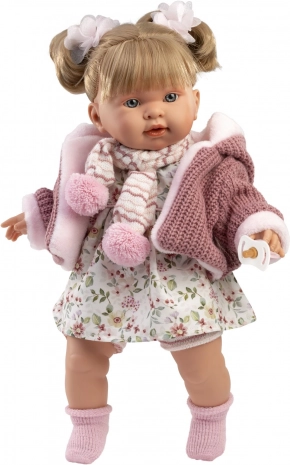 Realistische pop Llorens Alexandra met geluiden, zacht lichaam, 42 cm
