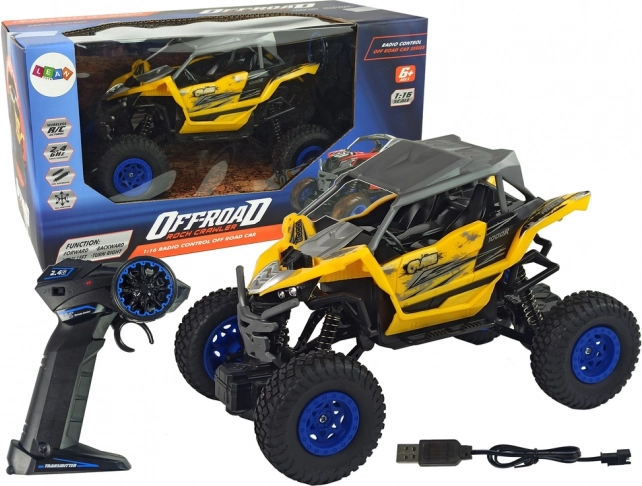 RC off-road remote control car yellow 1:16