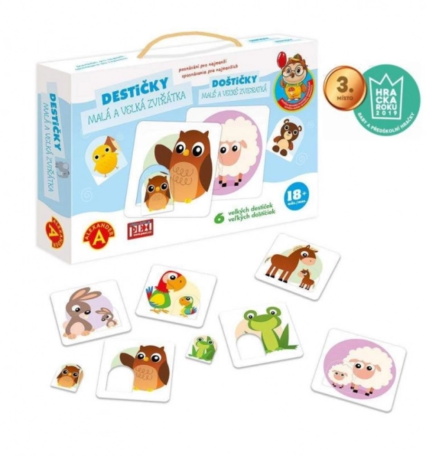Kleine en grote dierenplaatjes