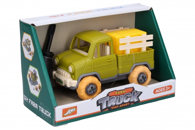 Screwable farm truck toy