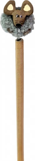 houten potlood met pomponmuis 2Kids Toys