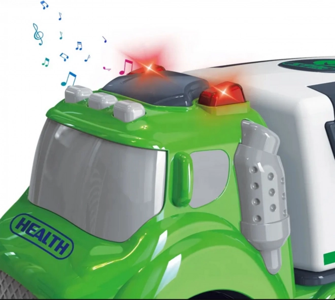 Woopie Popelářský Vůz City Truck Effets Sonores et Lumineux