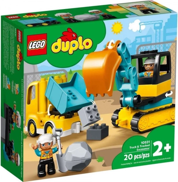 Lego Duplo vrachtwagen en rupsgraafmachine