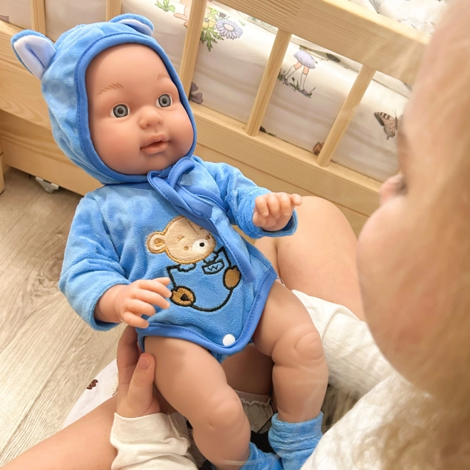 Woopie koninklijke babypop in teddyberenoutfit 46 cm