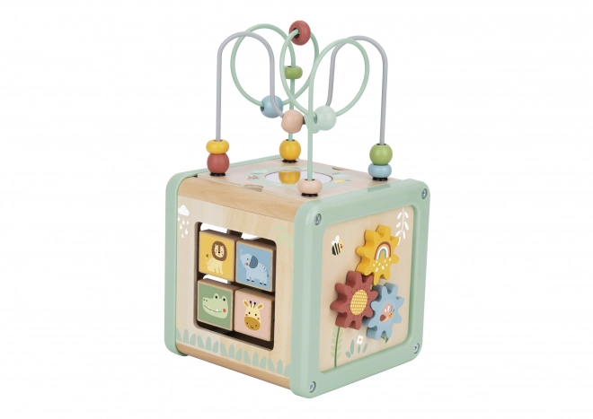 Multifunctionele houten kubus WOOPIE GREEN