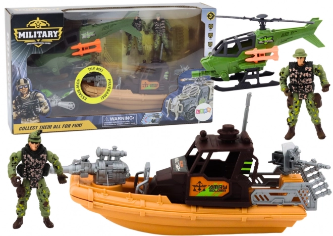 Militaire speelset met figuren en accessoires