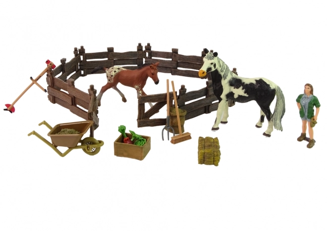 Houten bouwpakket Boerderij met paarden
