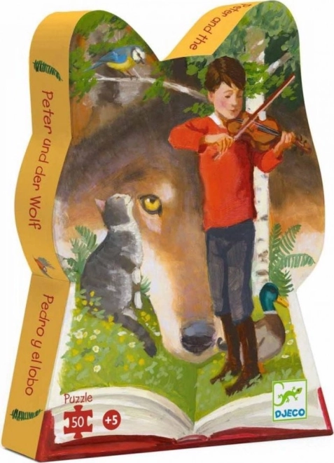 Puzzle panoramique Pierre et le loup 50 pièces DJECO