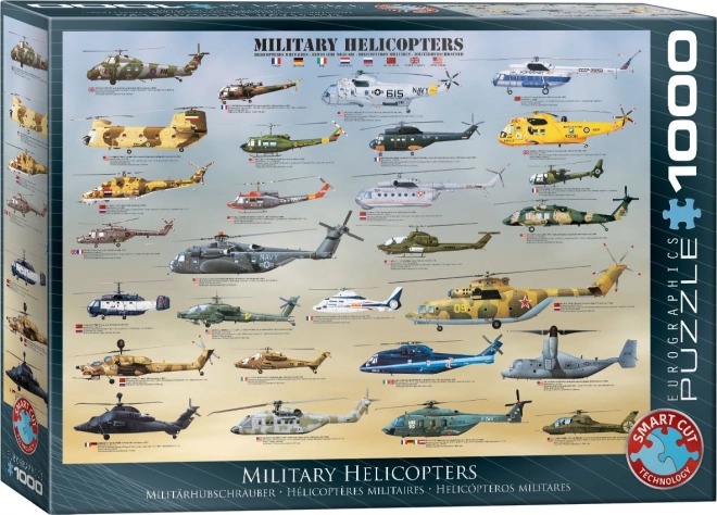 Puzzel Militaire Helikopters 1000 Stukken