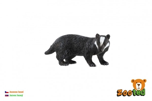 Figurine en plastique de blaireau européen 8 cm