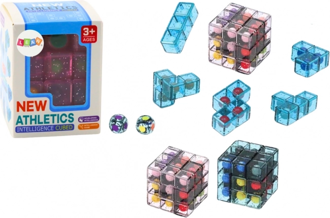 Cube logique jeu rose
