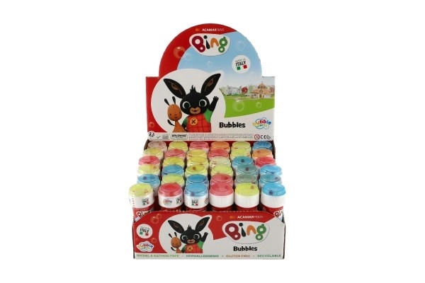 Bublifuk 60ml Konijntje Bing mix kleuren in plastic flesje 4x11cm