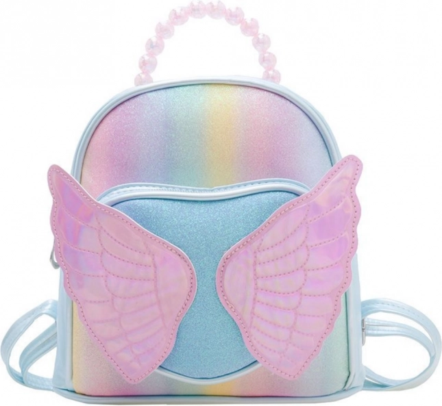 Children's backpack with wings blue 22 cm