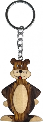 Porte-clés en bois Tigre