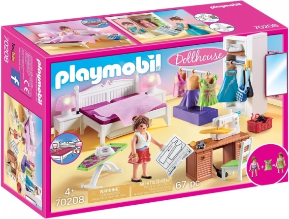 Set de figurines Maison de poupée – chambre avec coin couture