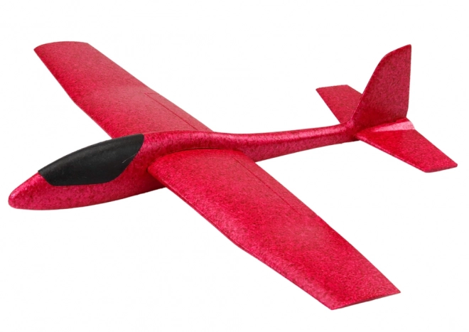 Grote rode styrofoam zweefvliegtuig 68 cm