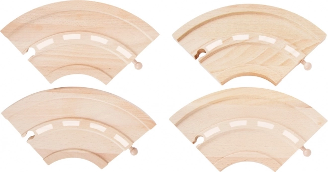 Kleine houten bochten voor de weg 4 stuks