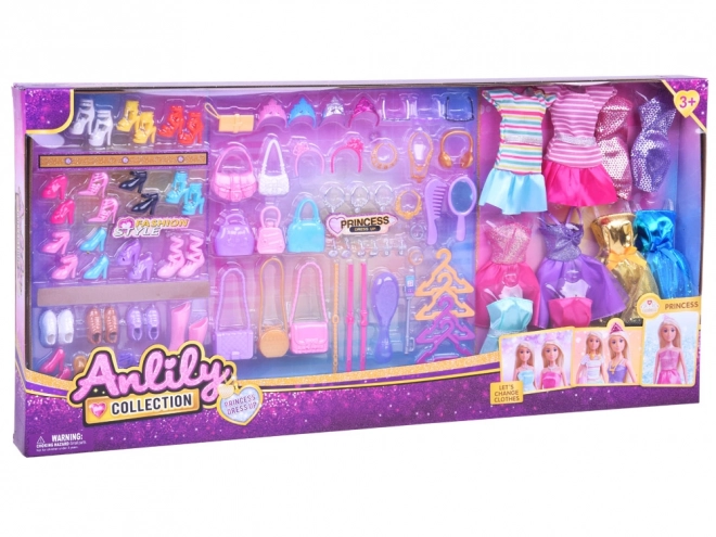 Anlily Kollektion von Kleidern, Schuhen und Accessoires für Puppen