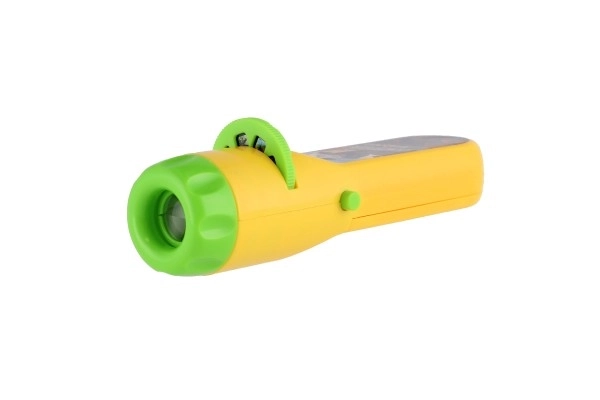 Projector dinosaurus plastic 13cm op batterijen met licht op kaart 14x21cm