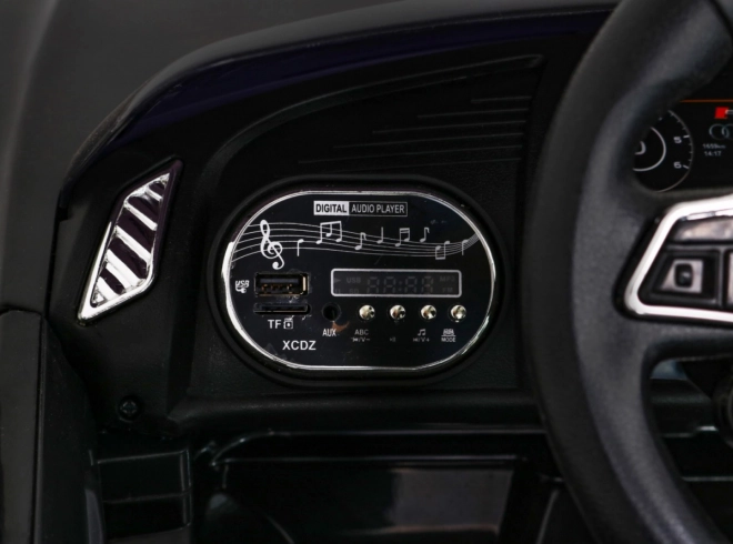 Audi R8 kinder elektrische auto zwart met afstandsbediening, EVA wielen, langzame start en MP3 LED