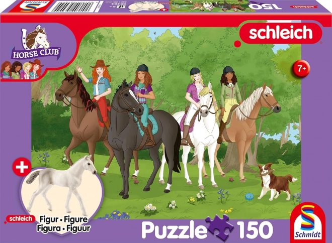 Schmidt puzzel Schleich uitstapje naar de natuur 150 stukjes + figuurtje