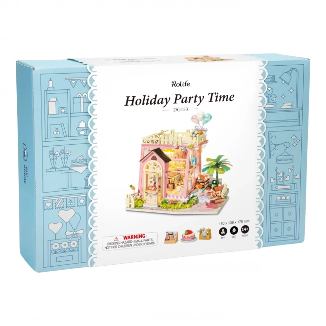 Feestje Vakantieoord - Doe-het-zelf miniatuur poppenhuis