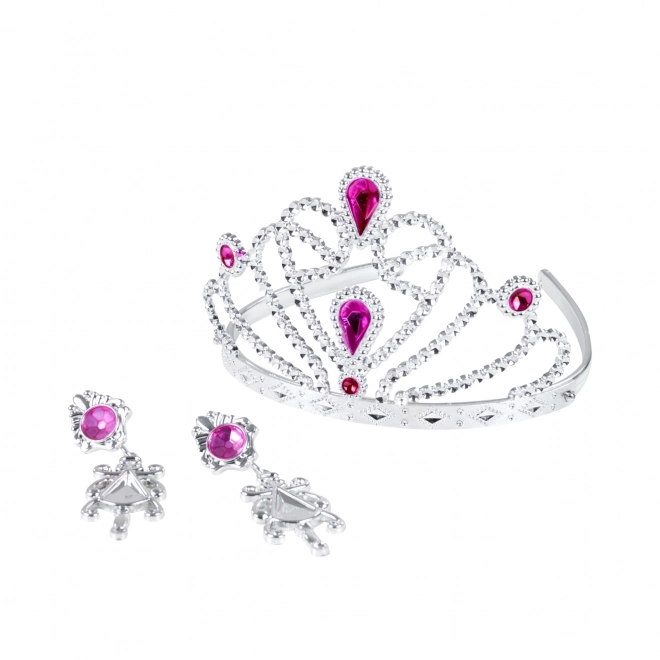 Kroontje voor prinses met roze oorbellen