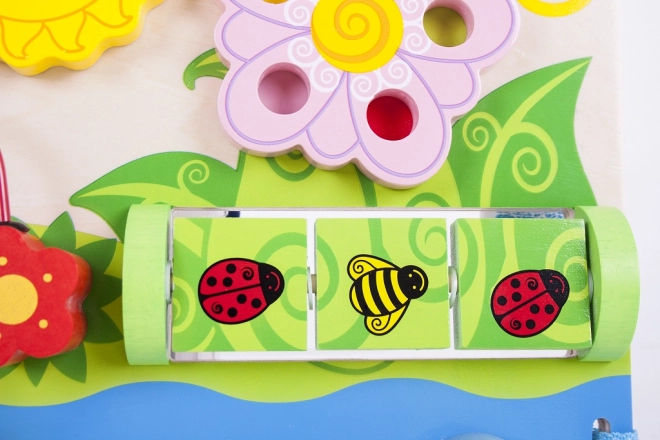 Bigjigs Baby Houten Motorische Plank Bloemen