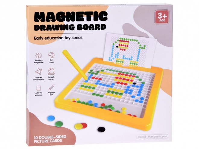 Tableau éducatif magnétique avec chevilles pour assemblage