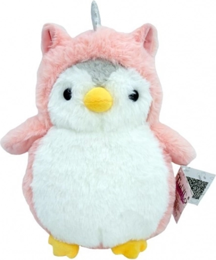 Penguin mascot Romek pink 20 cm