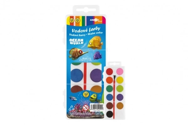 Waterverf Ocean World met penseel