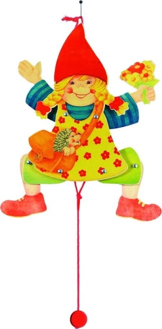 Wooden Pull Toy Jumping Jack – Girl GOKI