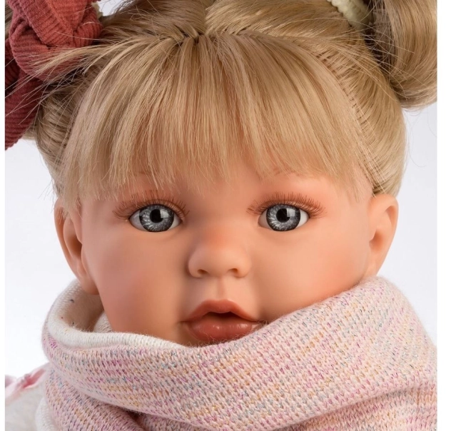 Llorens 42402 JULIA - realistische pop met geluiden en zacht stoffen lichaam - 42 cm