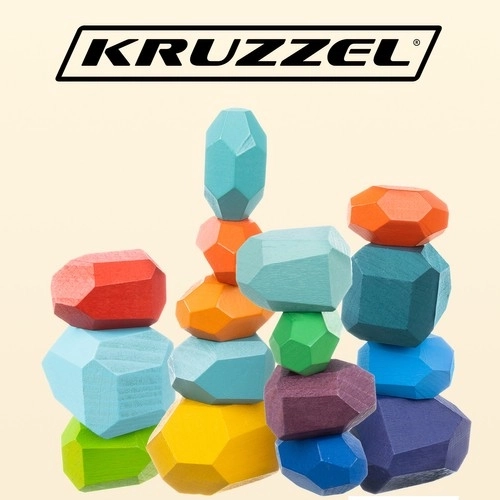 Creatieve houten balansstenen Kruzzel 22475 - set van 16 stuks