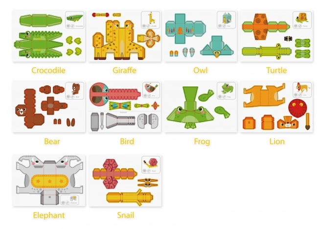 Woopie art&fun kit créatif origami 3D animaux
