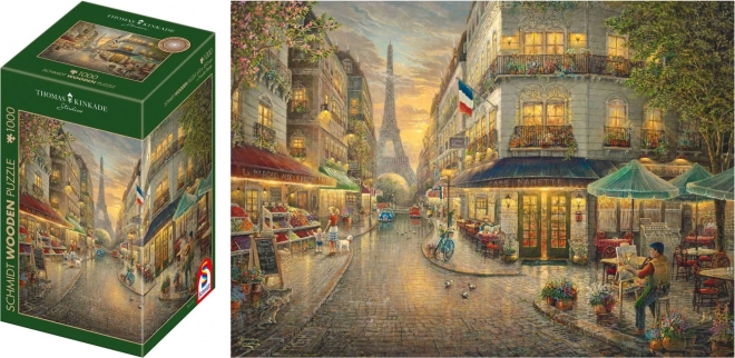 Houten puzzel Parijse koffiebar 1000 stukjes SCHMIDT