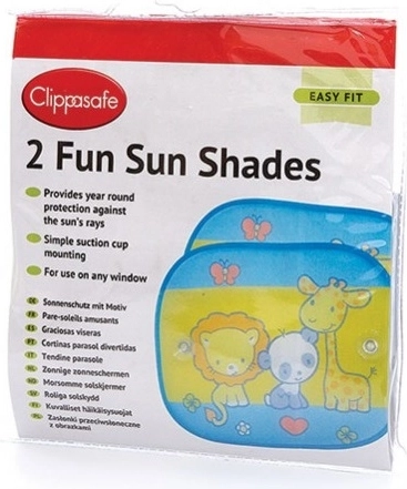 Pare-soleil avec ventouse, lot de 2, Multi Safari