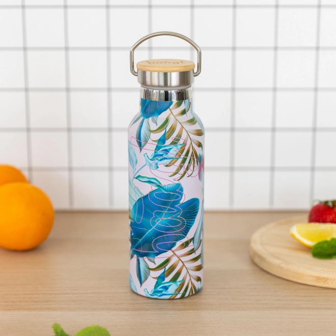 Thermofles met bamboedop Leafs 500 ml
