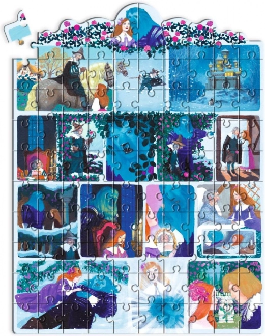 Puzzel met het verhaal van Belle en het Beest 100 stukjes