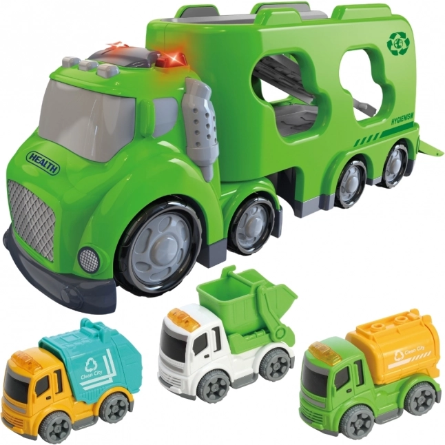 Woopie Green Tow Service City Truck with Sound and Light Effects