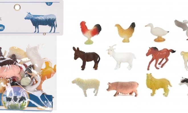 Ensemble de figurines d'animaux de la ferme 12 pcs