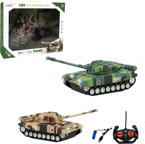 Afstandbestuurbare tank met licht en geluid voor kinderen